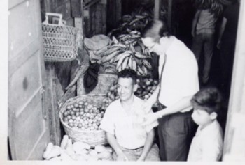 Image of David Cordero, who filled the two sacks with vegetables after 8 year-old Judy Ann prayed asking God to provide food for her Daddy.